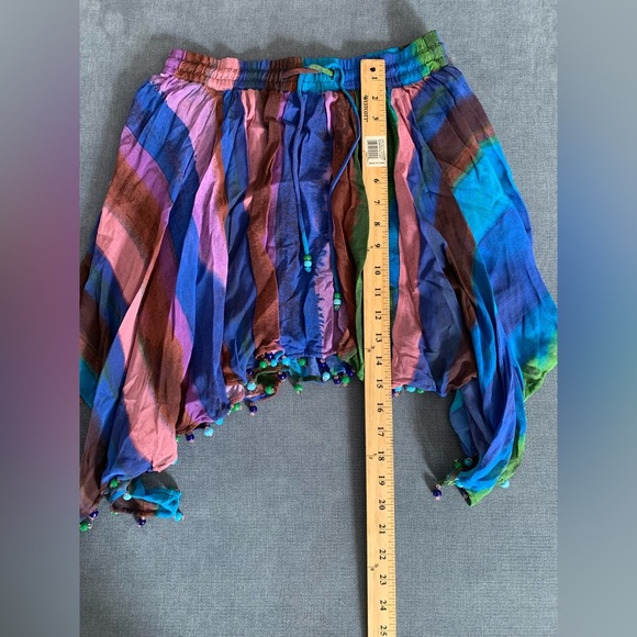 Womens Zara Multicolored Matching Beaded Trim Strap Camisole and Skirt Set S - Picture 13 of 16